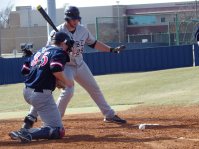The Rose State College Raiders and the Hutchinson Blue Dragons face off Saturday, Feb. 15. The Blue Dragons won 7-0. (photos by Alex Roberts)